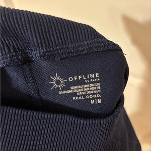 Aerie Midnight Blue Ribbed Leggings